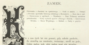 Początek Księgi II „Pana Tadeusza” Adama Mickiewicza z ozdobnym inicjałem Michała Elwiro Andriollego.