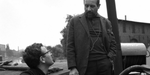 Reżyser Aleksander Ścibor-Rylski i operator Kurt Weber w trakcie kręcenia filmu "Sąsiedzi"  z 1969 roku.