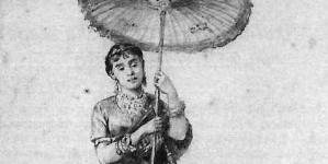 "Portret Marii Chlebowskiej w kostiumie indyjskim"  Stanisława Chlebowskiego.