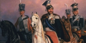 "Książę Józef Poniatowski przed frontem grenadierów" Januarego Suchodolskiego.
