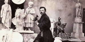 Faustyn Cengler w pracowni.