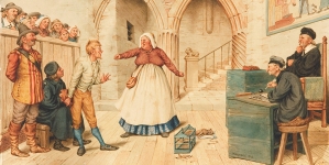 "W sądzie - sprawa o kota" Józefa Kruszewskiego.