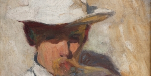 "Portret malarza Tadeusza Rychtera w słońcu" Stanisława Janowskiego.