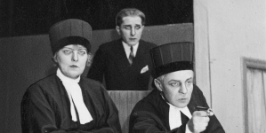 Przedstawienie "Pocałunek przed lustrem" w Teatrze Miejskim w Wilnie w 1933 roku.