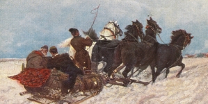 Reprodukcja obrazu Józefa Chełmońskiego.