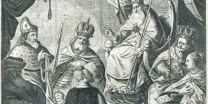 Jerzy Ossoliński przed papieżem Urbanem VIII.