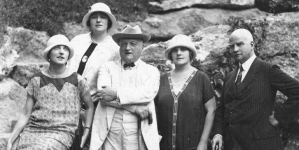 Grupa polskich artystów podczas pobytu na wczasach w Montecatini we Włoszech w 1925 roku.