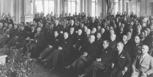 Zjazd Związku Żydów Uczestników Walk o Niepodległość Polski w sali Rady Miejskiej w Warszawie w czerwcu 1933 r.
