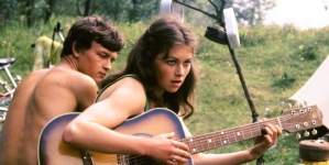 Joanna Pacuła i Jan Frycz na planie filmu "Zielona miłość" z 1978 roku.