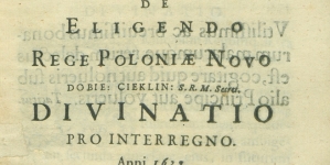 Strona tytułowa rozprawy Dobiesława Cieklińskiego, wydanej w Rzymie w roku 1633.