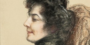 "Portret Natalii Siennickiej z profilu" Leona Wyczółkowskiego.