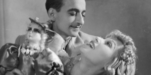 Ina Benita i Roman Zawistowski w przedstawieniu "Odrobina miłości" w Teatrze Malickiej w Warszawie w 1938 roku.
