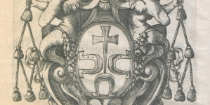 Herb Mikołaja Prażmowskiego w druku z roku 1664.