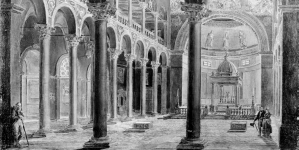 "Wnętrze Kościoła św. Agnieszki w Rzymie" Jana Klemensa Minasowicza.