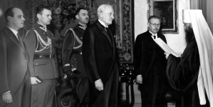Metropolita kościoła prawosławnego Dionizy Waledyński na audiencji u prezydenta RP na Zamku Królewskim w Warszawie, 15.01.1936 r.