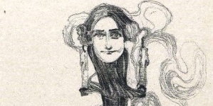 Jadwiga Mrozowska w roli Psyche w sztuce Jerzego Żuławskiego "Eros i Psyche".
