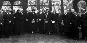 Otwarcie wystawy artysty malarza profesora Kazimierza Sichulskiego w Towarzystwie Przyjaciół Sztuk Pięknych w Krakowie w grudniu 1934 r.