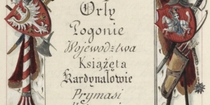 Strona tytułowa albumu Bolesława Starzyńskiego  "Herby Rzeczypospolitej Polskiej i W. X. Litewskiego. T. 1"