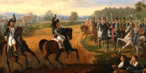 "Przegląd 14. pułku kirasjerów Księstwa Warszawskiego" Michała Chylewskiego.