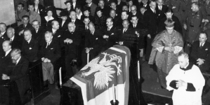 Nabożeństwo żałobne w Londynie po śmierci gen. Władysława Sikorskiego, z udziałem najwyższych władz RP,  6.07. 1943 roku. (3)