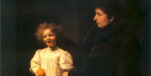 "Portret pani Oderfeldowej z córką (Dama z dzieckiem, Portret p.O.)" Józefa Pankiewicza.