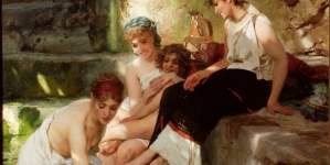 "Przed kąpielą (Idylla)" Henryka Siemiradzkiego.