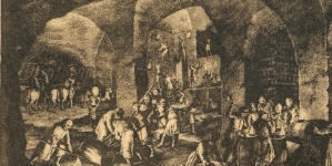 Wieliczka : Idealny przekrój kopalni według sztychu G. Borlacha z r. 1723.