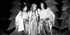 Przedstawienie "Krakowiacy i Górale" Wojciecha Bogusławskiego i Jana Nepomucena Kamińskiego w Teatrze im. Juliusza Słowackiego w Krakowie, czerwiec 1936 roku.