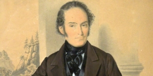 "Portret Karola Schreinzera, właściciela hotelu "Pod Czarnym Orłem" w Białej" Edwarda Świerkiewicza.