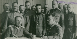 Generał Wacław Iwaszkiewicz-Rudoszański w sztabie generała Władysława Jędrzejewskiego, 21.03.1919 r.