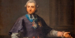 "Portret Michała Poniatowskiego w pełnej postaci z globusem i lunetą" Marcello Bacciarellego.