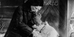 Scena z filmu Michała Waszyńskiego "Bohaterowie Sybiru" z 1936 r.