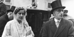 Ślub hrabiego Benedykta Tyszkiewicza z księżniczką Eleonorą Radziwiłł 21.04.2938 r.