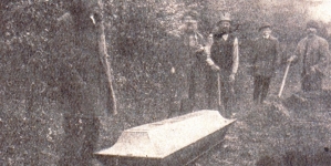 "Wydobyte zwłoki ś. p. Króla z miejsca, w którem Moskale zakopali po straceniu".