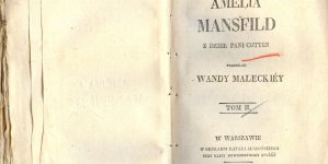 Strona tytułowa powieści przełożonej przez Wandę Malecką