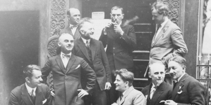 Grupa artystów plastyków ze zrzeszenia "Świt" w Poznaniu.