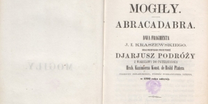 Józef Ignacy Kraszewski "Mogiły ; Abracadabra" (strona tytułowa)