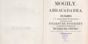 Józef Ignacy Kraszewski "Mogiły ; Abracadabra" (strona tytułowa)