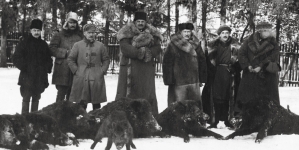 Polowanie na dziki w ordynacji księcia Albrechta Radziwiłła 14.01.1927 r.
