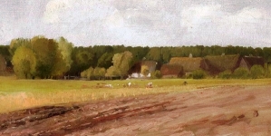 "Krajobraz letni"   Władysława Aleksandra Maleckiego.