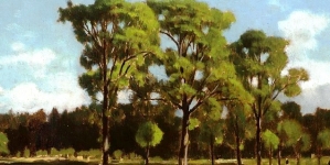 "Krajobraz z drzewami"  Władysława Aleksandra Maleckiego.