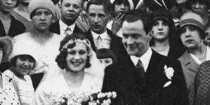 Ślub Lody Halamy z Andrzejem Dembińskim w Warszawie 2.07.1930 r.