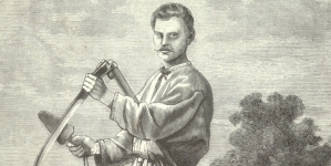 "Chłop podolski w polu przy robocie".