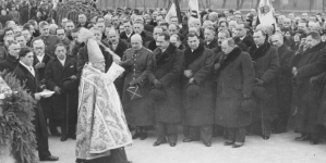 Uroczystość otwarcia drogi Kraków-Wieliczka w styczniu 1937 r.