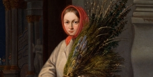 "Litewska dziewczyna z palmą wielkanocną" Kanutego Rusieckiego.