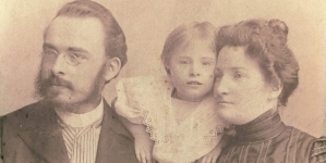 Kazimierz Kelles-Krauz z żoną Marią i córką  Janiną.