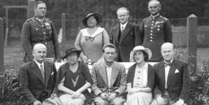 Uroczystości w Oficerskim Domu Wypoczynkowym w Truskawcu k. Drohobycza z okazji rocznicy wymarszu Pierwszej Kompanii Kadrowej w sierpniu 1934 roku.