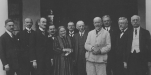 Obchody 50-lecia pracy artystycznej artysty malarza Jacka Malczewskiego w Lusławicach w czerwcu 1925 roku.