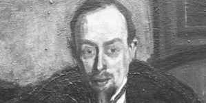 Fotografia obrazu Konrada Krzyżanowskiego przedstawiająca portret E. Słońskiego.