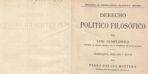 Ludwik Gumplowicz "Derecho politico filosófico" (strona tytułowa)